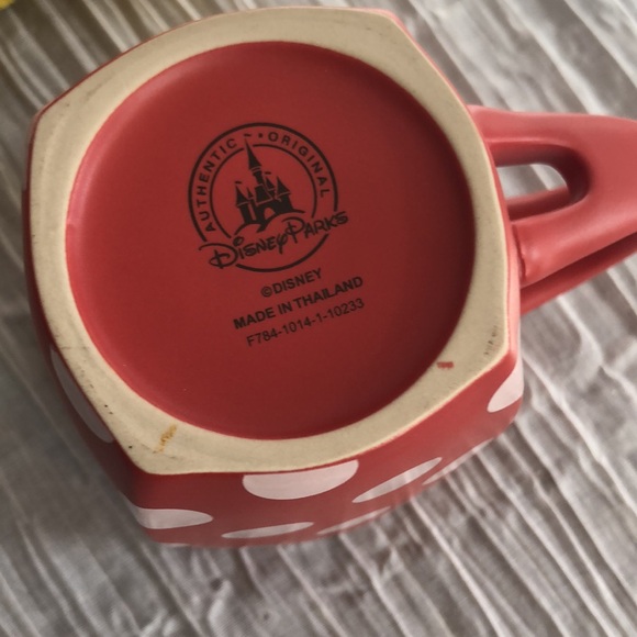 WALT DISNEY WORLD stuffed plush Minnie Mouse & ceramic hot chocolate mug w/spoon - Picture 4 of 12